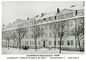 Königsberg (Pr.), Stadtkreis Königsberg Charlottenstraße 1-7  Königsberg, Stadtteil Mittelhufen