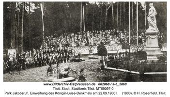 Tilsit, Stadt, Stadtkreis Tilsit   Tilsit, Park Jakobsruh, Königin-Luise-Denkmal