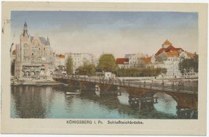 Königsberg (Pr.), Stadtkreis Königsberg  Königsberg, Schloßteichbrücke in Richtung Stadthalle Königsberg, Schloßteich