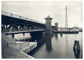Königsberg (Pr.), Stadtkreis Königsberg  Königsberg (Pr.), Eisenbahnbrücke über den Pregel Königsberg, Pregel