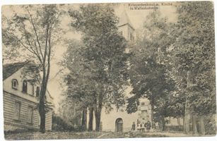 Großwaltersdorf, Kreis Gumbinnen  Walterkehmen, Kriegerdenkmal und Kirche I 