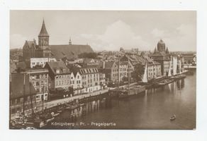 Königsberg (Pr.), Stadtkreis Königsberg  Königsberg, Blick auf den Kneiphof, den Dom und die Synagoge III Königsberg, Synagoge