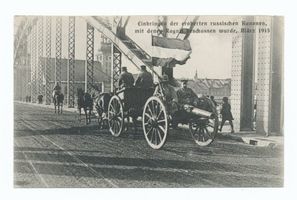 Tilsit, Stadt, Stadtkreis Tilsit  Tilsit, Luisen-Brücke März 1915, Einbringen der russ. Kanonen, mit denen Ragnit beschossen wurde Tilsit, Luisen-Brücke