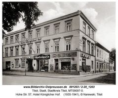 Tilsit, Stadt, Stadtkreis Tilsit Hohe Straße 57  Tilsit, Hotel 