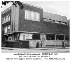 Tilsit, Stadt, Stadtkreis Tilsit Fabrikstraße 46-47  Tilsit, Loge zu den drei Erzvätern, Fabrikstr. 46-47