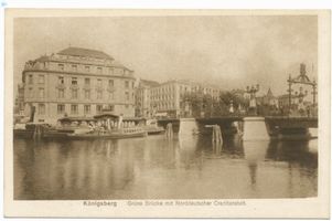 Königsberg (Pr.), Stadtkreis Königsberg  Königsberg, Kneiph. Langgasse, Grüne Brücke, Norddeutsche Kreditanstalt Königsberg, Stadtteil Kneiphof