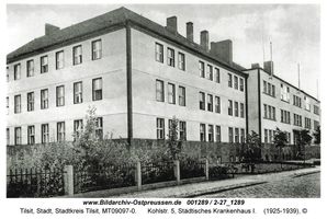 Tilsit, Stadt, Stadtkreis Tilsit Kohlstraße 5  Tilsit, Krankenhäuser, Heilanstalten