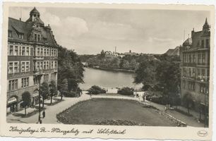 Königsberg (Pr.), Stadtkreis Königsberg Münzplatz Königsberg (Pr.), Münzplatz, Blick zum Schloßteich Königsberg, Schloßteich