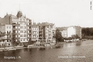 Königsberg (Pr.), Stadtkreis Königsberg  Königsberg, Schloßteich mit Uferpromenade I Königsberg, Schloßteich