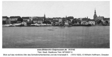 Tilsit, Stadt, Stadtkreis Tilsit   Tilsit, nördliches und westliches Schloßmühlenteich-Ufer