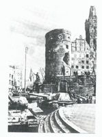 Königsberg (Pr.), Stadtkreis Königsberg  Königsberg (Pr.), Schloß nach der Zerstörung, Südseite Königsberg, Schloß