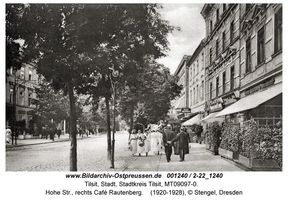 Tilsit, Stadt, Stadtkreis Tilsit Hohe Straße 28  Tilsit, Hohe Str. zwischen Langgasse und Wasserstr., nördlicher Teil (Nr. 14-32)