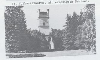 Königsberg (Pr.), Stadtkreis Königsberg  Königsberg, Tiergarten, Aussichtsturm mit Süßwasseraquarium im Keller Königsberg, Tiergarten