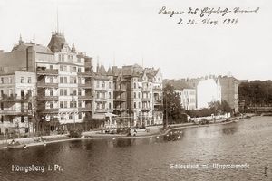 Königsberg (Pr.), Stadtkreis Königsberg  Königsberg, Schloßteich mit Uferpromenade II Königsberg, Schloßteich