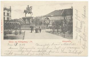 Königsberg (Pr.), Stadtkreis Königsberg Paradeplatz Königsberg, Königsgarten mit Denkmal Friedrich Wilhelm III Königsberg, Paradeplatz und Königsgarten
