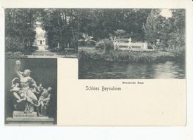 Beinuhnen, Kreis Angerapp  Beynuhnen, Schlosspark, Dorischer Tempel, Griechische Bank, Laokoongruppe II 