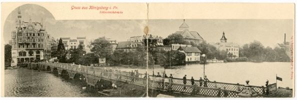 Königsberg (Pr.), Stadtkreis Königsberg  Königsberg (Pr.), Schloßteichbrücke - Panorama Königsberg, Schloßteichbrücke