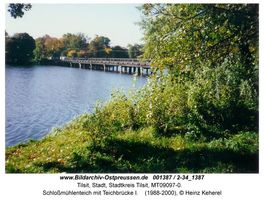 Tilsit, Stadt, Stadtkreis Tilsit Wasserstraße  Tilsit, Teichbrücke