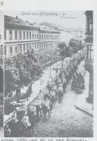 Königsberg (Pr.), Stadtkreis Königsberg  Königsberg (Pr.), Schützenstrasse mit Kavallerieparade 