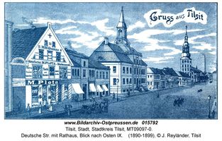 Tilsit, Stadt, Stadtkreis Tilsit Deutsche Straße  Tilsit, Rathaus