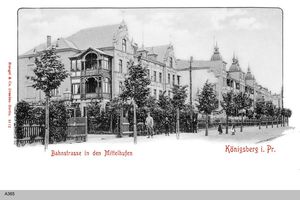 Königsberg (Pr.), Stadtkreis Königsberg  Königsberg, Mittelhufen, Bahnstraße Königsberg, Stadtteil Mittelhufen