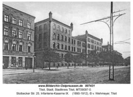 Tilsit, Stadt, Stadtkreis Tilsit Stolbecker Straße 25  Tilsit, Infanterie-Regiment von Boyen (5. Ostpr.) Nr. 41