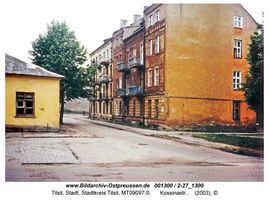 Tilsit, Stadt, Stadtkreis Tilsit Kossinnastraße  Tilsit, südliche Innenstadt nördl. Schloßmühlenteich, westl. Teil zwischen Clausiusstr. (inkl.) und Wasserstr. (exkl.)