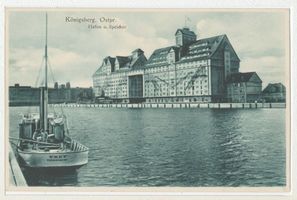Königsberg (Pr.), Stadtkreis Königsberg  Königsberg, Außenhafen, Alter und neuer Silospeicher am Hafenbecken 4 II Königsberg, Speicher im Außenhafen