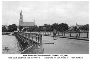 Tilsit, Stadt, Stadtkreis Tilsit   Tilsit, Teichbrücke