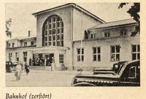 Gumbinnen, Stadt, Kreis Gumbinnen  Gumbinnen, Bahnhof, (später zerstört) 