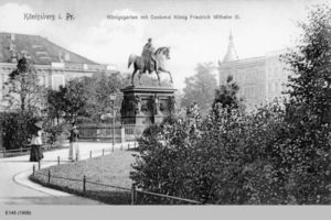 Königsberg (Pr.), Stadtkreis Königsberg Paradeplatz Königsberg, Königsgarten mit Denkmal Friedrich Wilhelm III. 