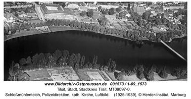 Tilsit, Stadt, Stadtkreis Tilsit   Tilsit, nördliches und westliches Schloßmühlenteich-Ufer