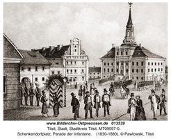 Tilsit, Stadt, Stadtkreis Tilsit Schenkendorfplatz  Tilsit, Infanterie-Regiment von Boyen (5. Ostpr.) Nr. 41