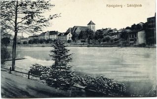 Königsberg (Pr.), Stadtkreis Königsberg  Königsberg, Schlossteich mit Burgkirche VI Königsberg, Schloßteich