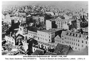 Tilsit, Stadt, Stadtkreis Tilsit Packhofstraße  Tilsit, Luftbilder und Panoramen