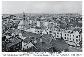 Tilsit, Stadt, Stadtkreis Tilsit Packhofstraße  Tilsit, Blick vom Turm der Deutschen Kirche