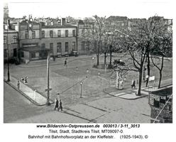 Tilsit, Stadt, Stadtkreis Tilsit Kleffelstraße  Tilsit, Bahnhof und Eisenbahn