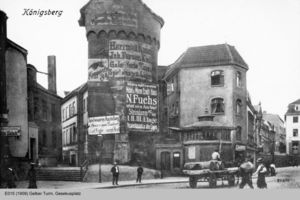 Königsberg (Pr.), Stadtkreis Königsberg  Königsberg, Gelber Turm, Gesekusplatz Königsberg, Stadtteil Altstadt (Umgebung des Schlosses)