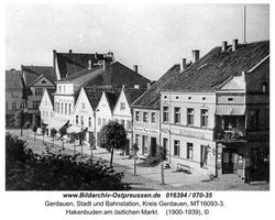 Gerdauen, Stadt und Bahnstation, Kreis Gerdauen Markt-Ost