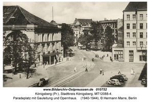 Königsberg (Pr.), Stadtkreis Königsberg Paradeplatz  Königsberg, Zentrale Innenstadt nördlich des Schlosses
