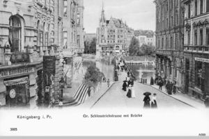 Königsberg (Pr.), Stadtkreis Königsberg Große Schlossteichstraße Königsberg, Große Schloßteichstraße mit Brücke II Königsberg, Schloßteichbrücke