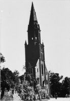 Tilsit, Stadt, Stadtkreis Tilsit Fabrikstraße Tilsit, Fabrikstr. Turm der zerstörten kath. Kirche II Tilsit, Katholische Kirche