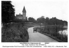 Tilsit, Stadt, Stadtkreis Tilsit Oberbürgermeister-Pohl-Promenade  Tilsit, Landratsamt (Kreishaus)