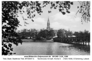 Tilsit, Stadt, Stadtkreis Tilsit Wasserstraße  Tilsit, Teichbrücke