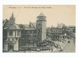 Königsberg (Pr.), Stadtkreis Königsberg Münzplatz Königsberg (Pr.), Münzplatz, Schloß mit Blick in die Schloß- und Junkerstraße Königsberg, Schloß