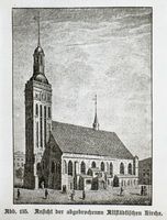 Königsberg (Pr.), Stadtkreis Königsberg  Königsberg (Pr.), Ansicht der abgebrochenen Altstädtische Kirche Königsberg, Altstadtkirche