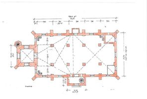 Tilsit, Stadt, Stadtkreis Tilsit  Tilsit, Deutsche Kirche, Grundriss (Zeichnung) 