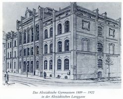 Königsberg (Pr.), Stadtkreis Königsberg  Königsberg (Pr.), Altstädtische Langgasse, Altstädtisches Gymnasium Königsberg, Schulen