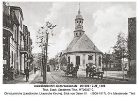 Tilsit, Stadt, Stadtkreis Tilsit Hohe Straße  Tilsit, Hohe Str. zwischen Saarstr. (fr. Kirchenstr.) und Dammstr., südlicher Teil (Nr. 82-96)