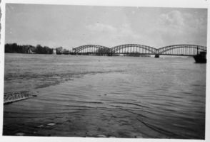 Tilsit, Stadt, Stadtkreis Tilsit  Tilsit, Blick zur Königin-Luise-Brücke vom Hafen bei Hochwasser 